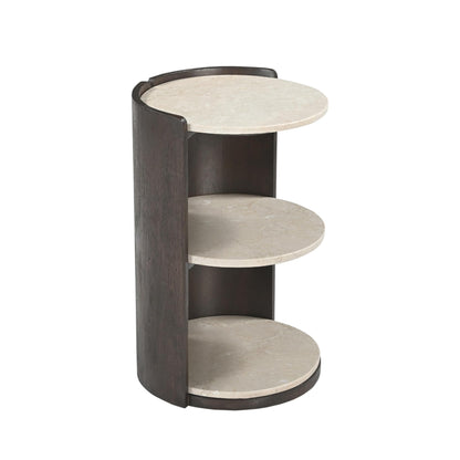 Nachtkastje Niva Botticino marmer 29 cm - Industrieelinhuis.nl