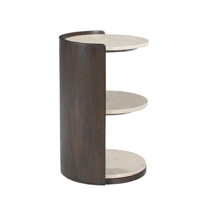 Nachtkastje Niva Botticino marmer 29 cm - Industrieelinhuis.nl
