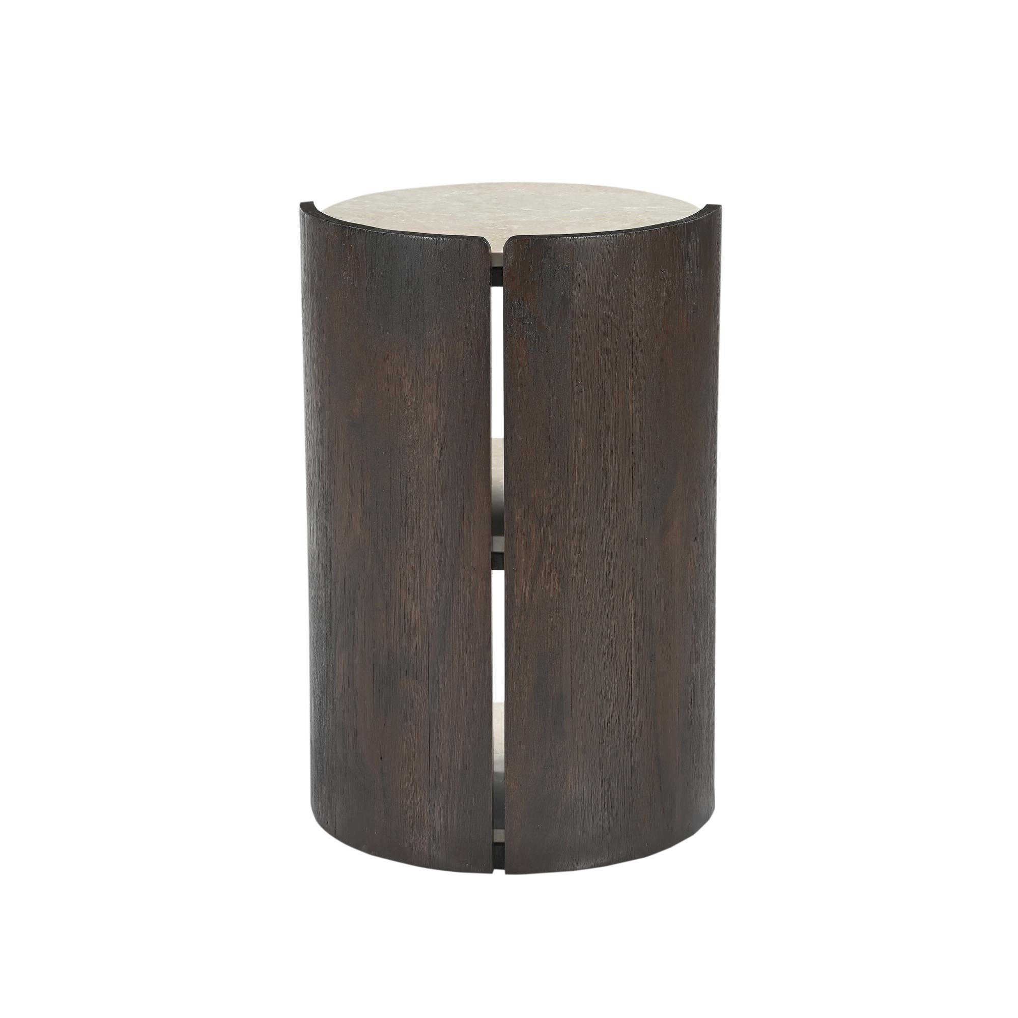 Nachtkastje Niva Botticino marmer 29 cm - Industrieelinhuis.nl