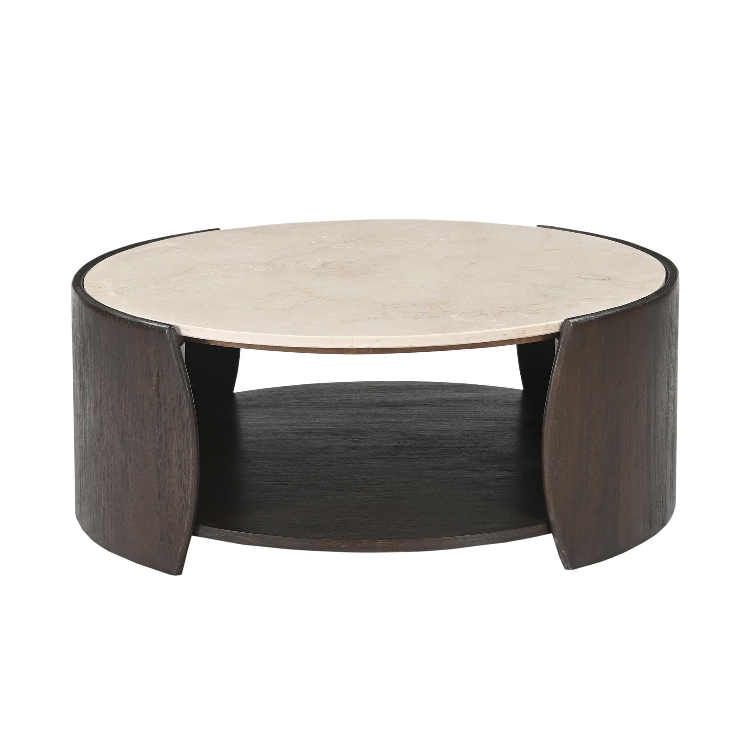 Salontafel Rune Botticino marmer 80 cm - Industrieelinhuis.nl