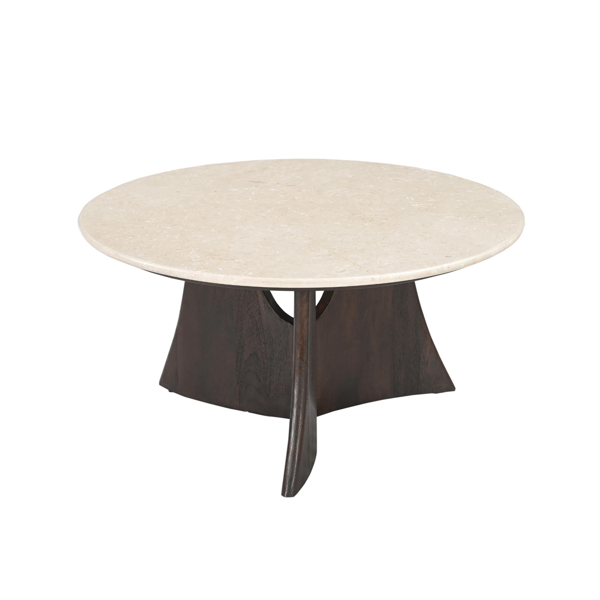 Salontafel Milo Botticino marmer 80 cm - Industrieelinhuis.nl
