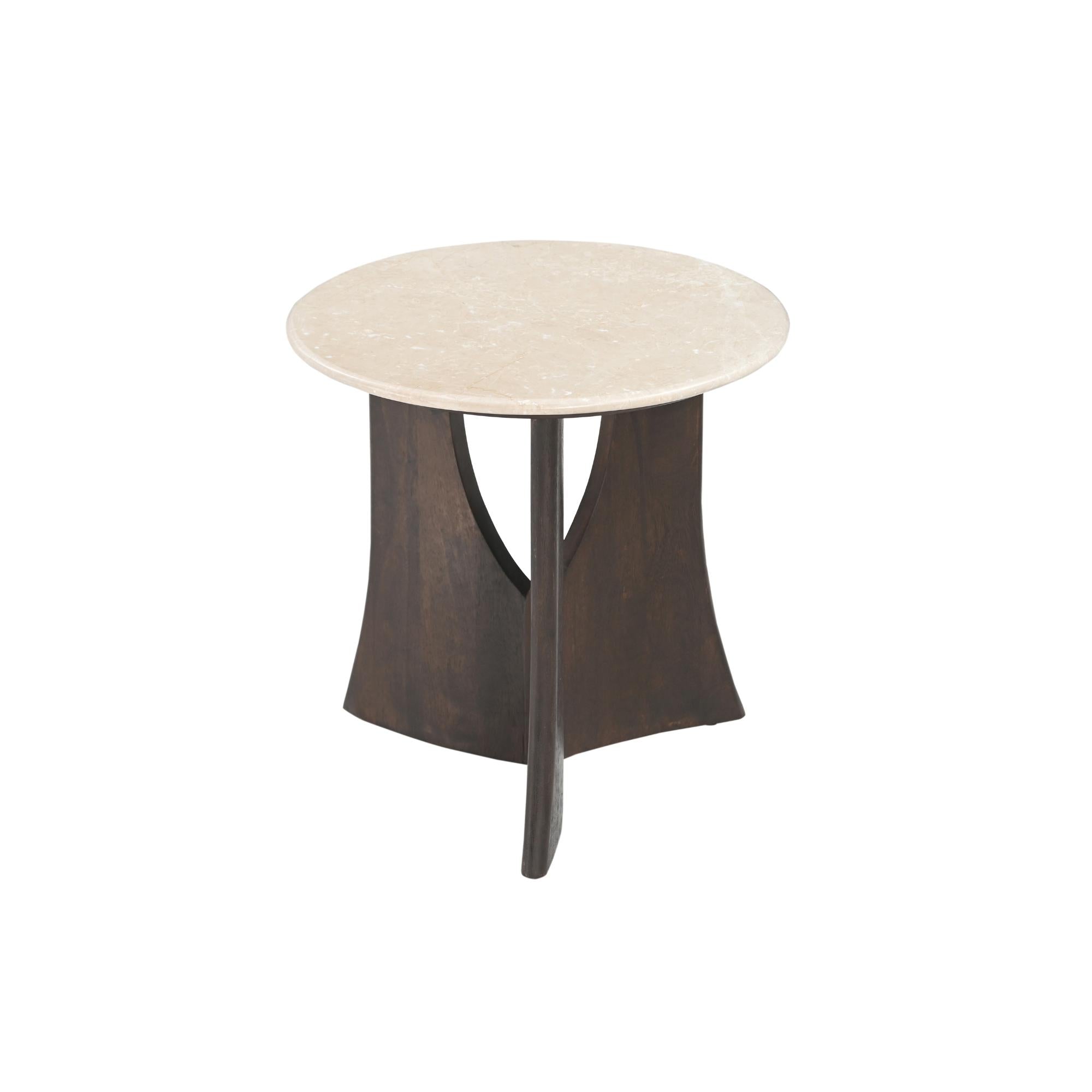 Bijzettafel Milo Botticino Marmer 50 cm - Industrieelinhuis.nl