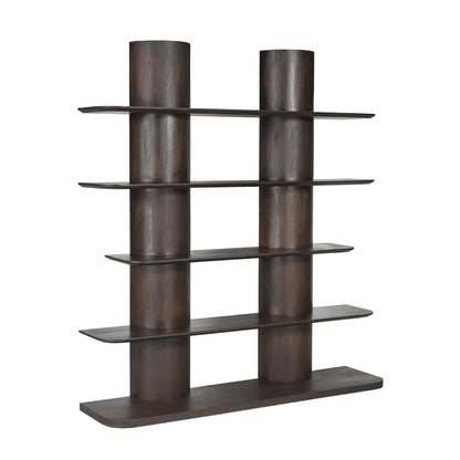 Boekenkast Finn Mangohout Bruin 180 cm - Industrieelinhuis.nl