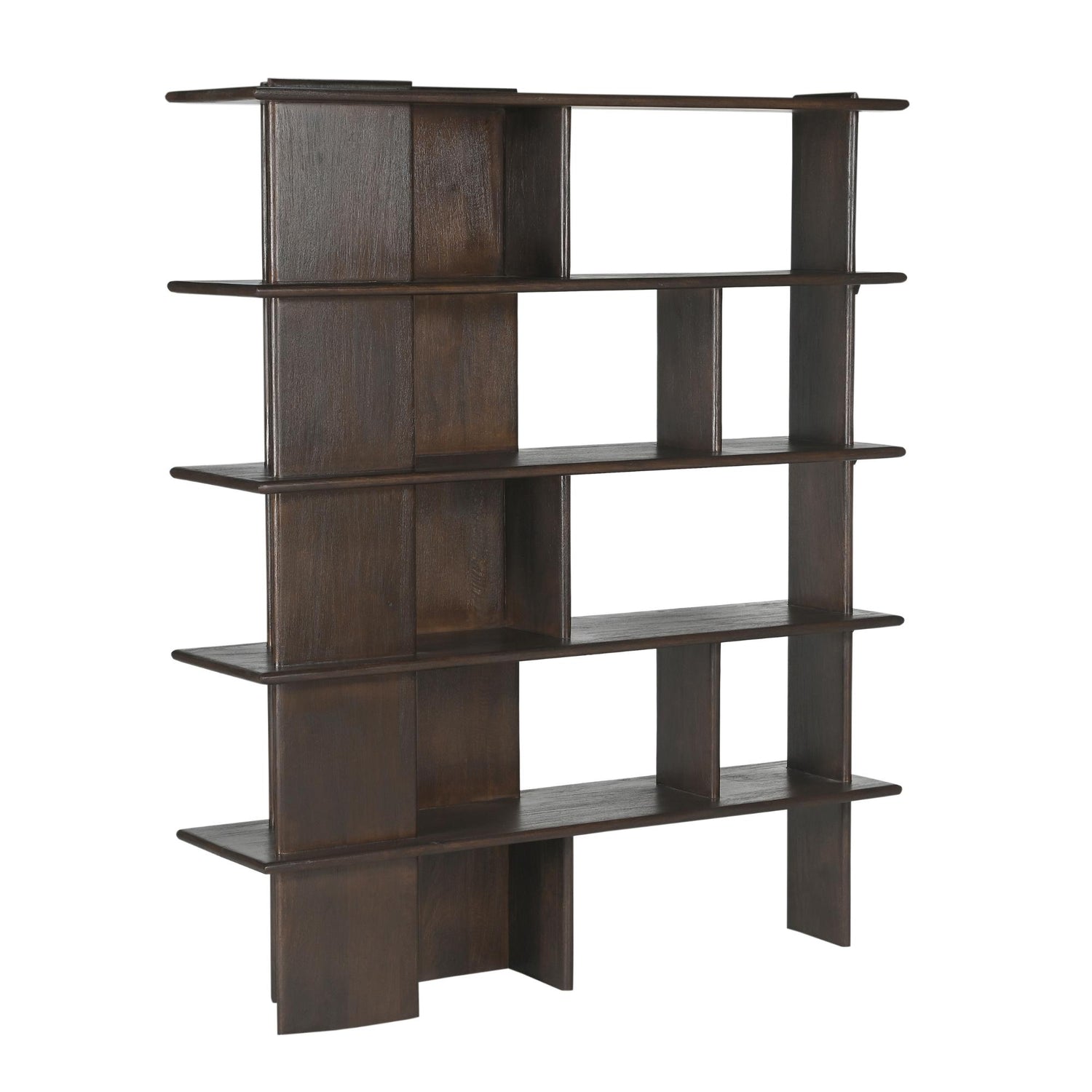 Boekenkast Finn Mangohout Bruin 180 cm - Industrieelinhuis.nl