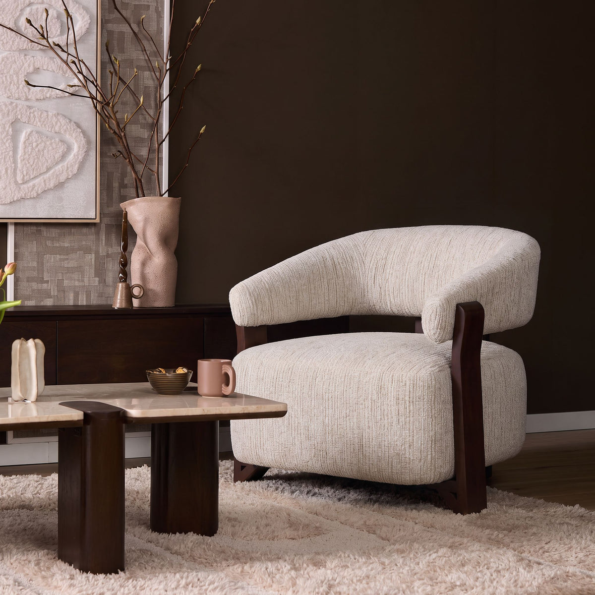 Fauteuil Juun Beige