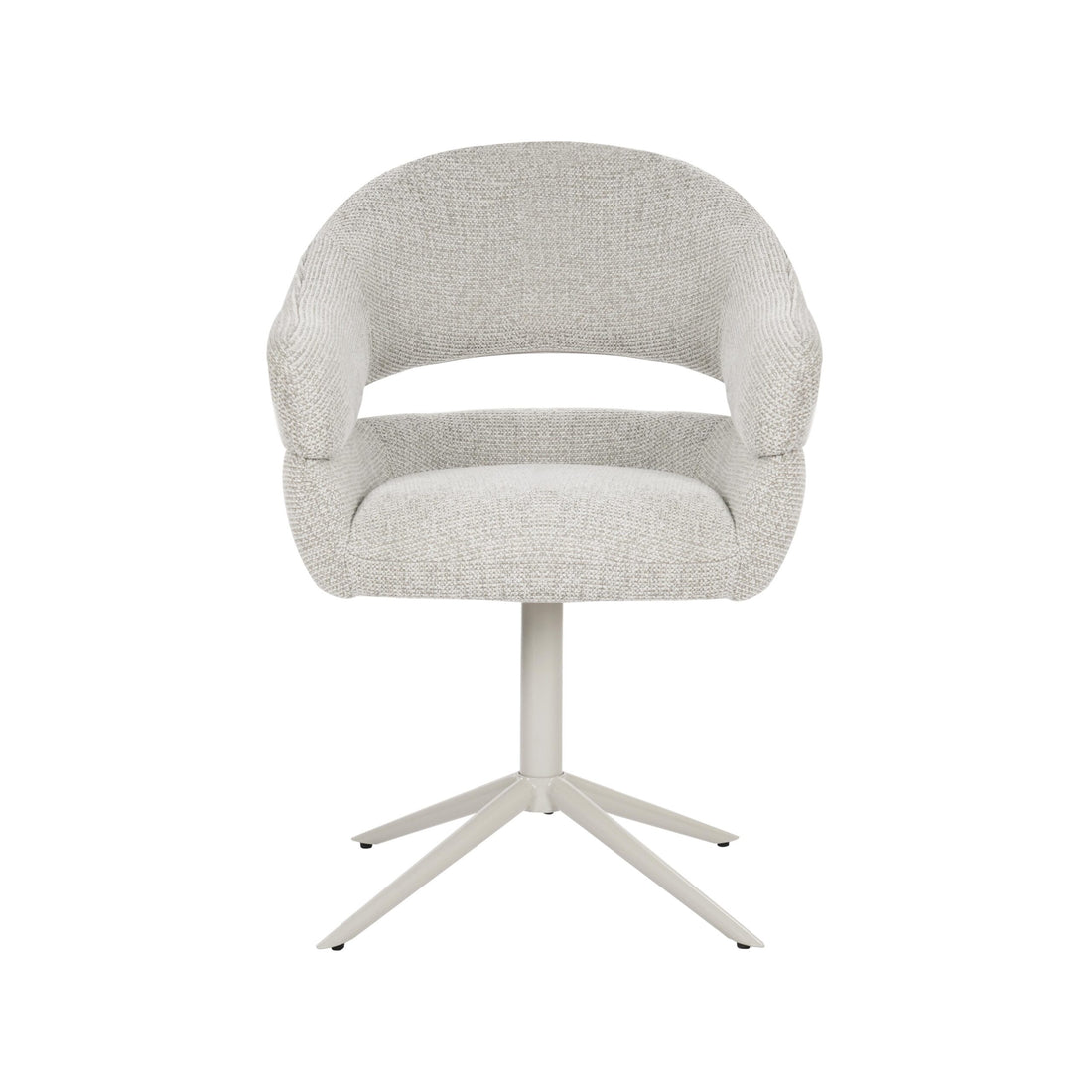Draaibare eetkamerstoel Lily Beige - Industrieelinhuis.nl