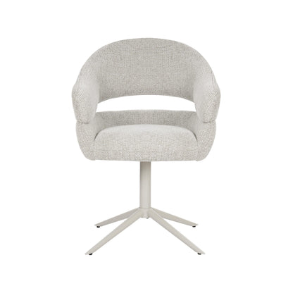 Draaibare eetkamerstoel Lily Beige - Industrieelinhuis.nl