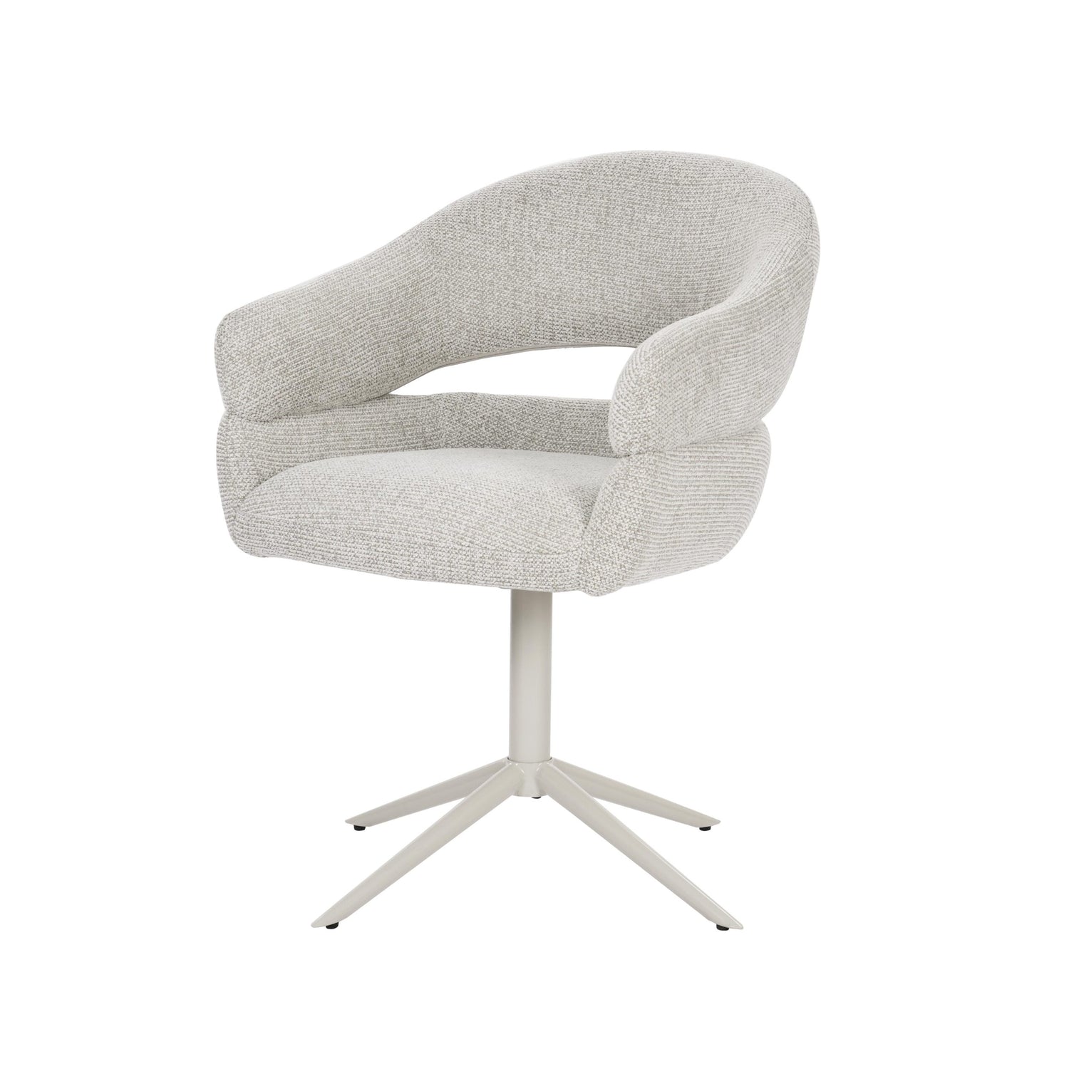 Draaibare eetkamerstoel Lily Beige - Industrieelinhuis.nl