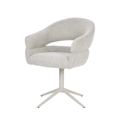 Draaibare eetkamerstoel Lily Beige - Industrieelinhuis.nl