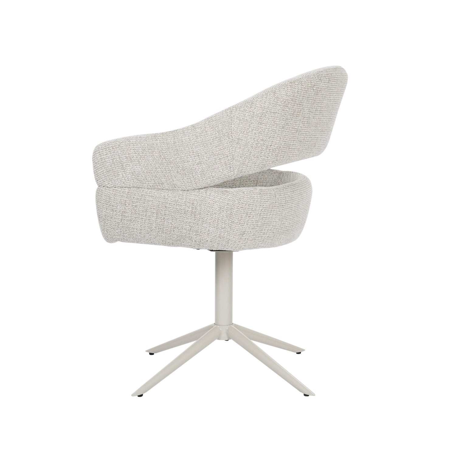 Draaibare eetkamerstoel Lily Beige - Industrieelinhuis.nl