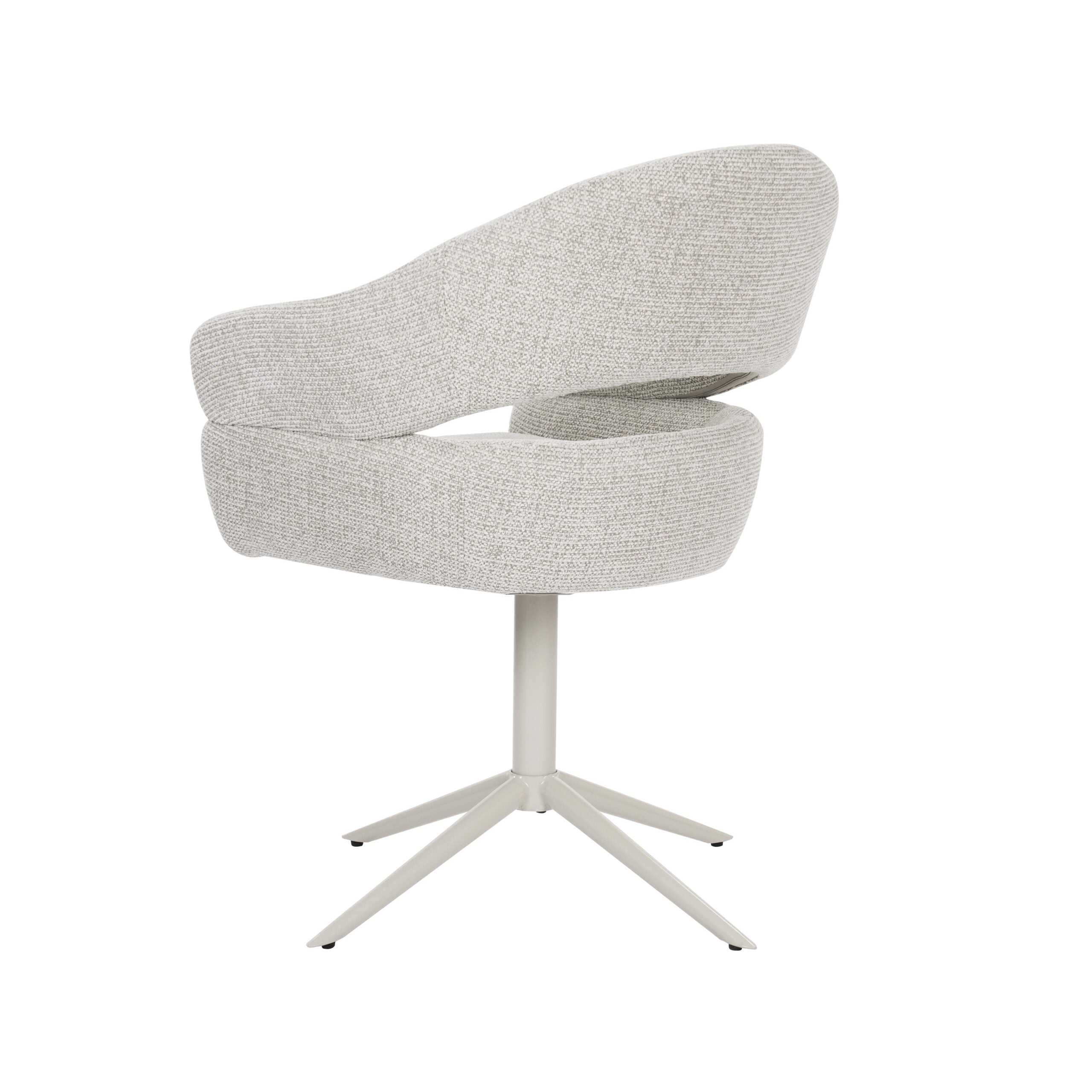 Draaibare eetkamerstoel Lily Beige - Industrieelinhuis.nl
