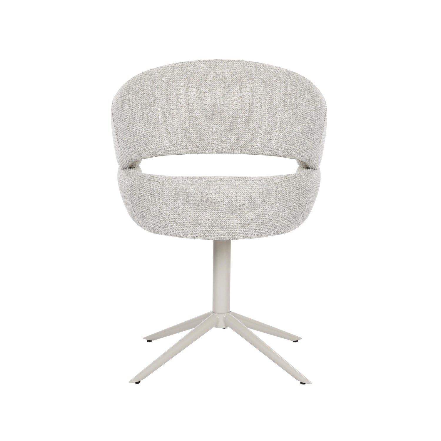 Draaibare eetkamerstoel Lily Beige - Industrieelinhuis.nl
