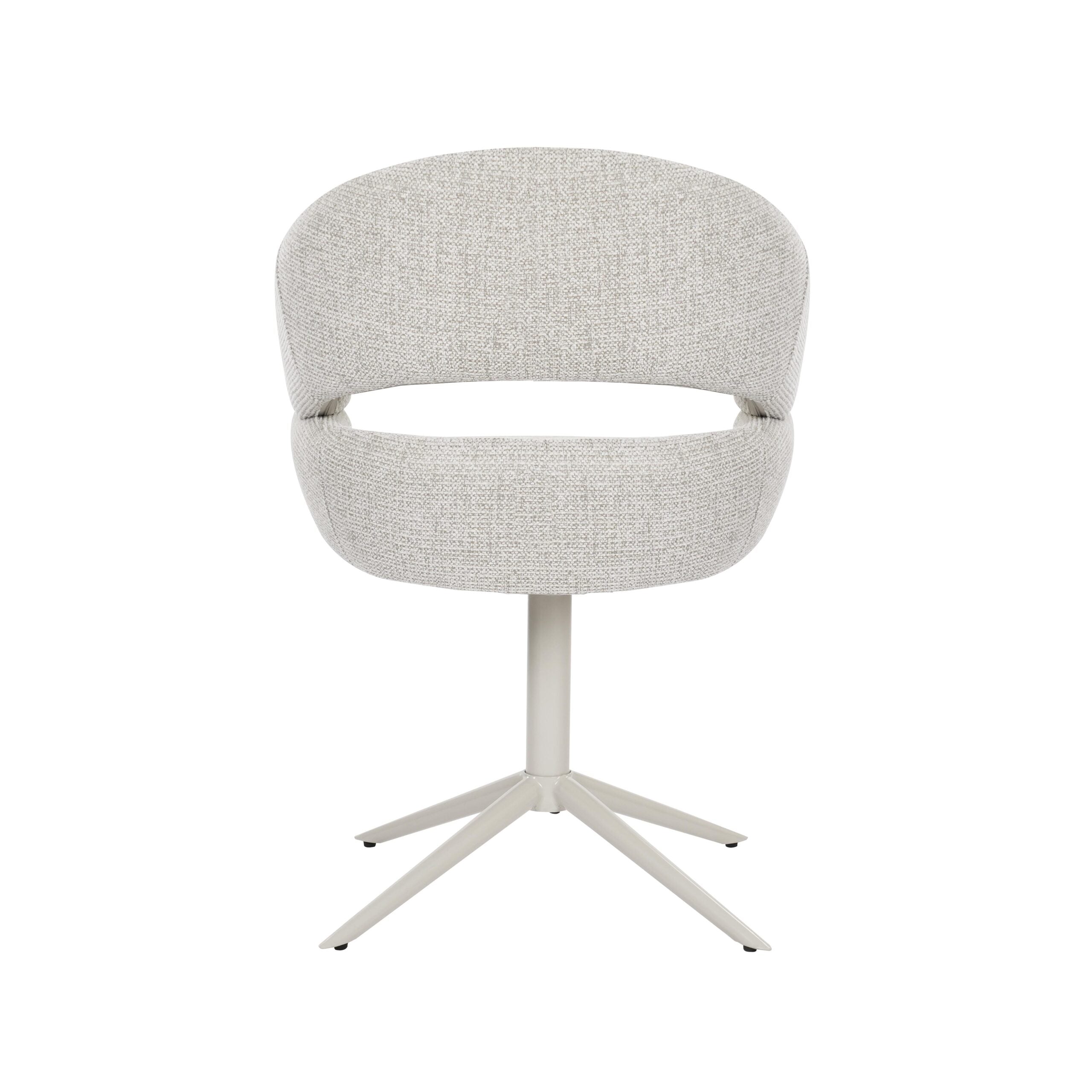 Draaibare eetkamerstoel Lily Beige - Industrieelinhuis.nl