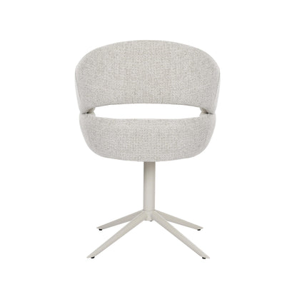Draaibare eetkamerstoel Lily Beige - Industrieelinhuis.nl