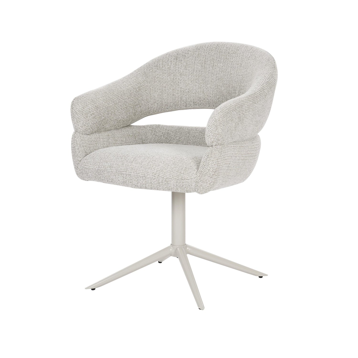 Draaibare eetkamerstoel Lily Beige - Industrieelinhuis.nl
