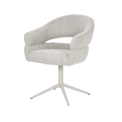 Draaibare eetkamerstoel Lily Beige - Industrieelinhuis.nl