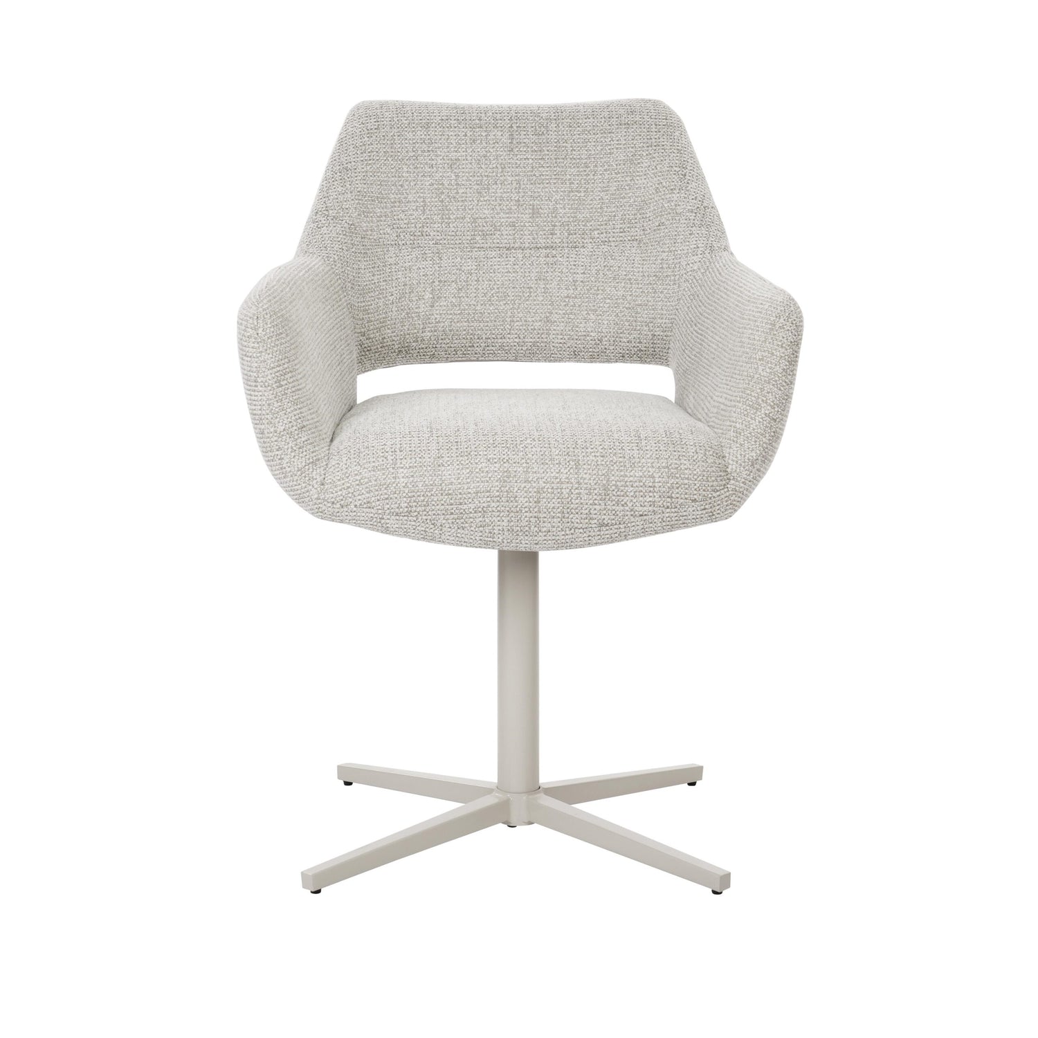 Draaibare eetkamerstoel Lux Beige - Industrieelinhuis.nl