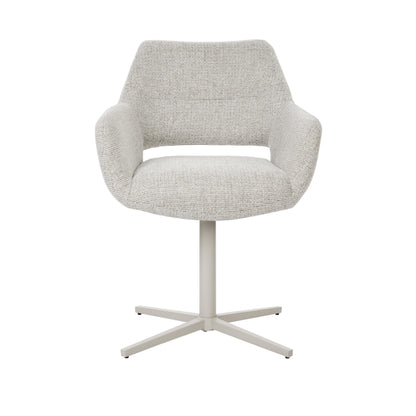 Draaibare eetkamerstoel Lux Beige - Industrieelinhuis.nl