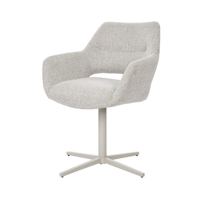 Draaibare eetkamerstoel Lux Beige - Industrieelinhuis.nl