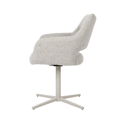 Draaibare eetkamerstoel Lux Beige - Industrieelinhuis.nl