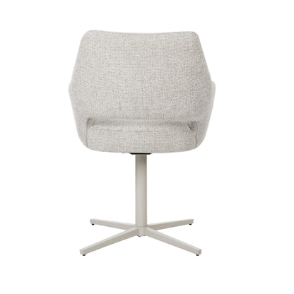 Draaibare eetkamerstoel Lux Beige - Industrieelinhuis.nl