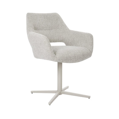Draaibare eetkamerstoel Lux Beige - Industrieelinhuis.nl