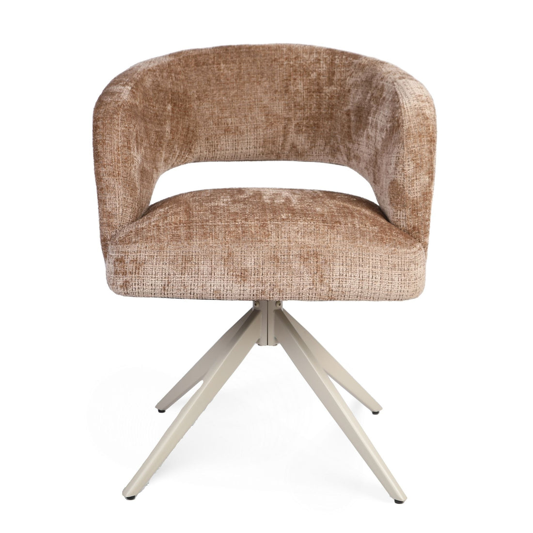 Eetkamerstoel Demi | Cinnamon | Poot Sand | Met armleuning - Industrieelinhuis.nl