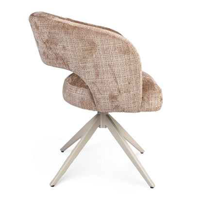 Eetkamerstoel Demi | Cinnamon | Poot Sand | Met armleuning - Industrieelinhuis.nl