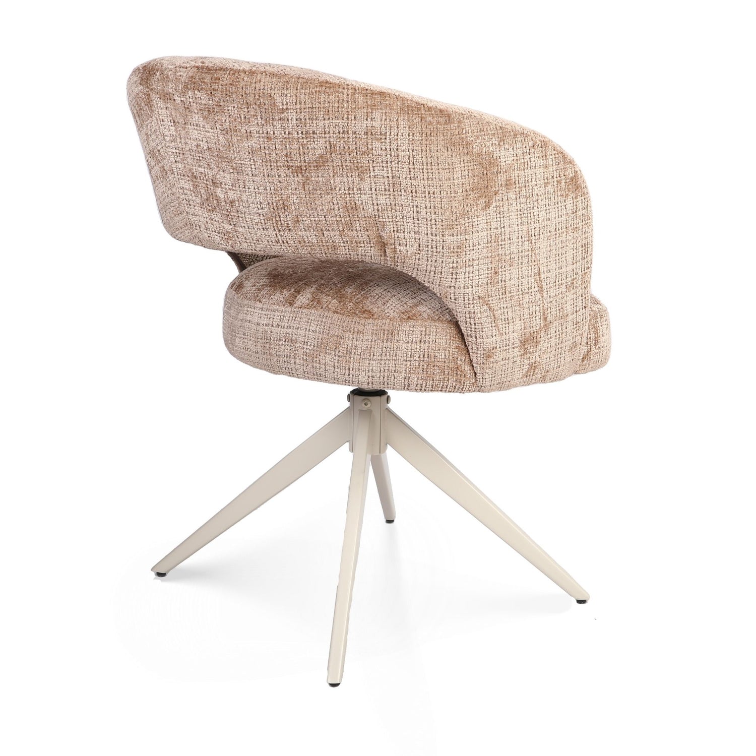 Eetkamerstoel Demi | Cinnamon | Poot Sand | Met armleuning - Industrieelinhuis.nl