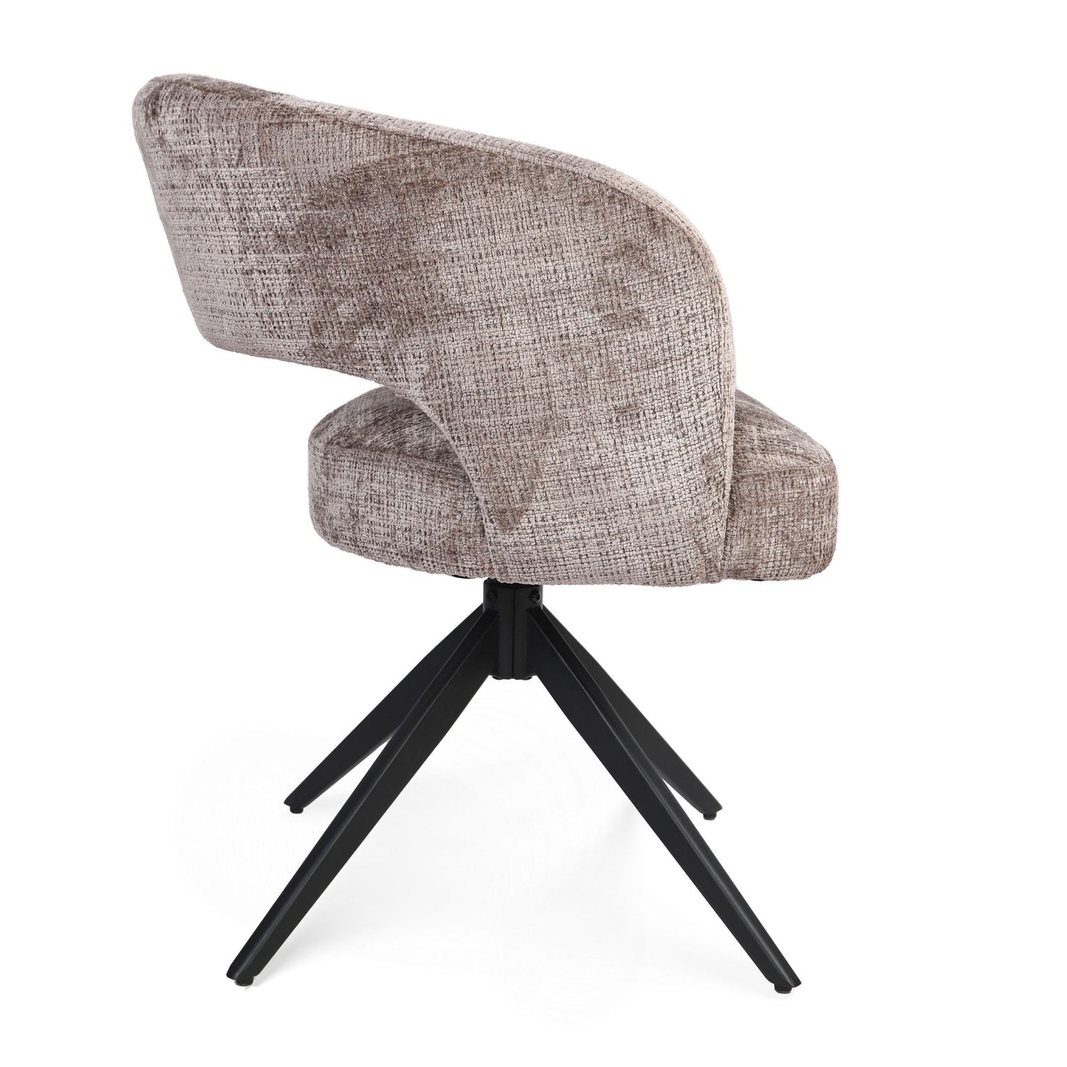 Eetkamerstoel Demi | Clay | Poot Black | Met armleuning - Industrieelinhuis.nl