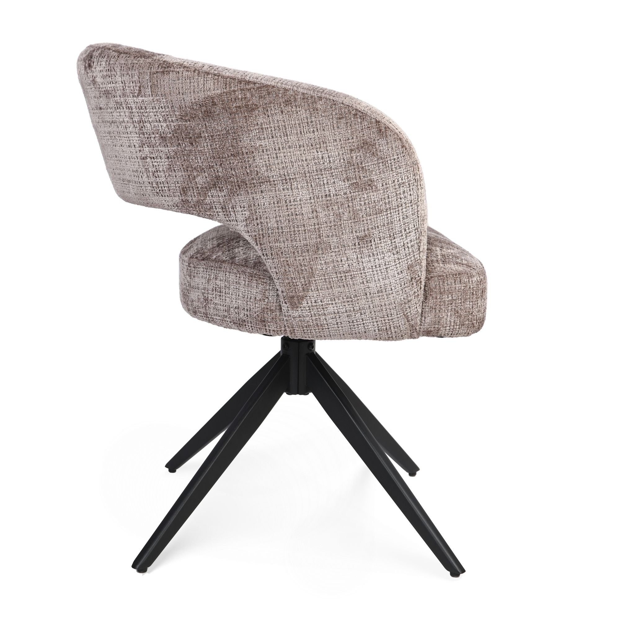 Eetkamerstoel Demi | Clay | Poot Black | Met armleuning - Industrieelinhuis.nl