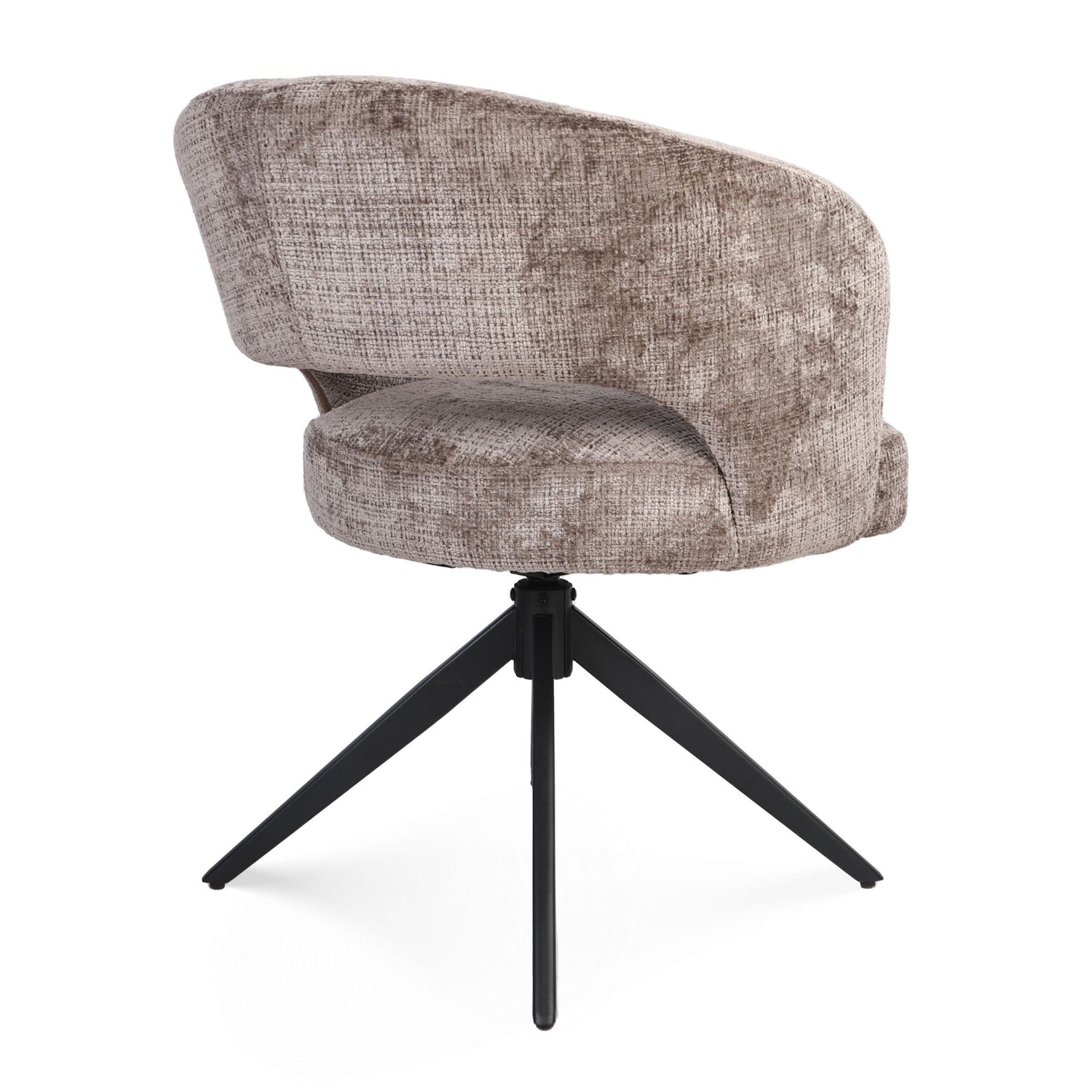 Eetkamerstoel Demi | Clay | Poot Black | Met armleuning - Industrieelinhuis.nl