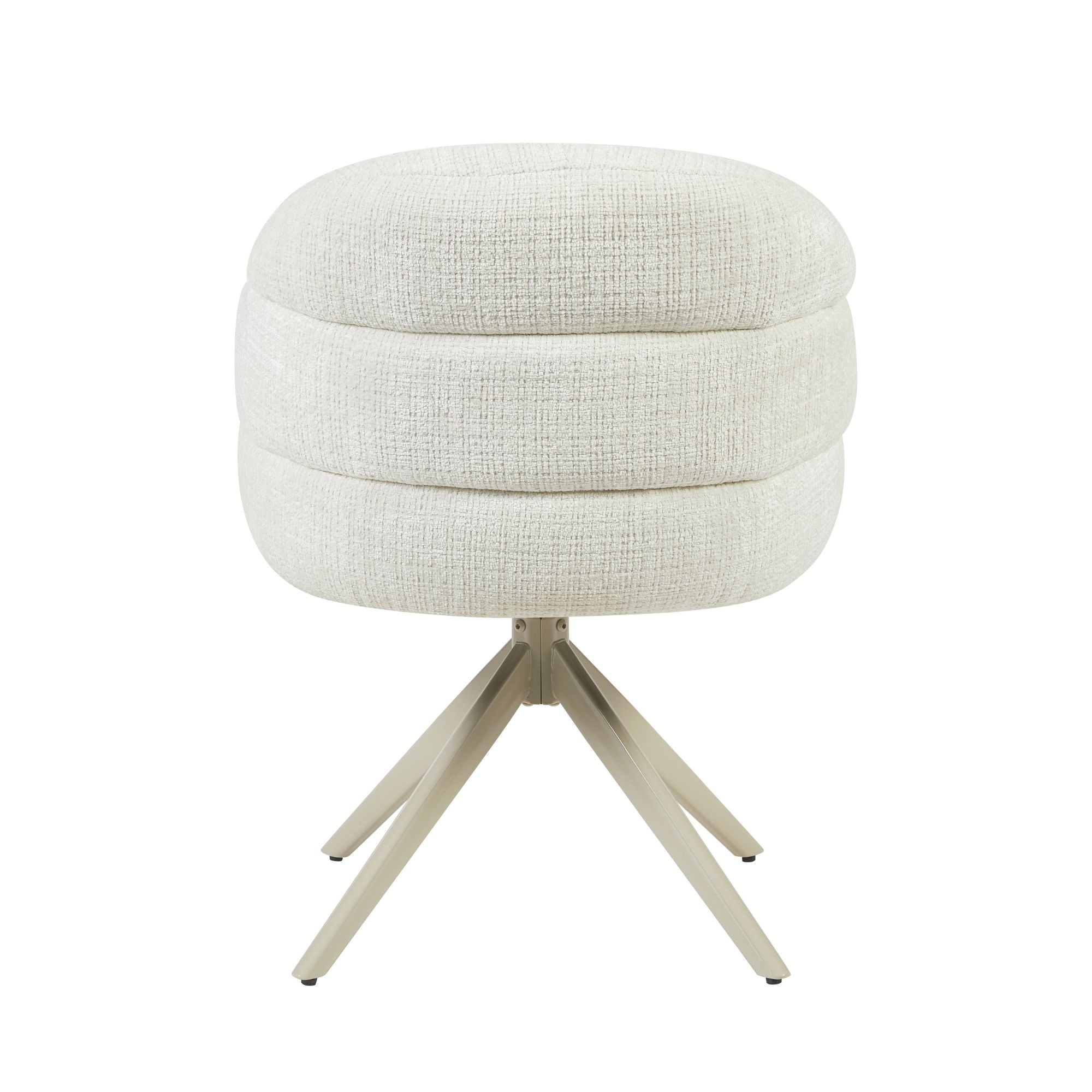 Eetkamerstoel Bella | Off White | Poot Sand | Met armleuning - Industrieelinhuis.nl