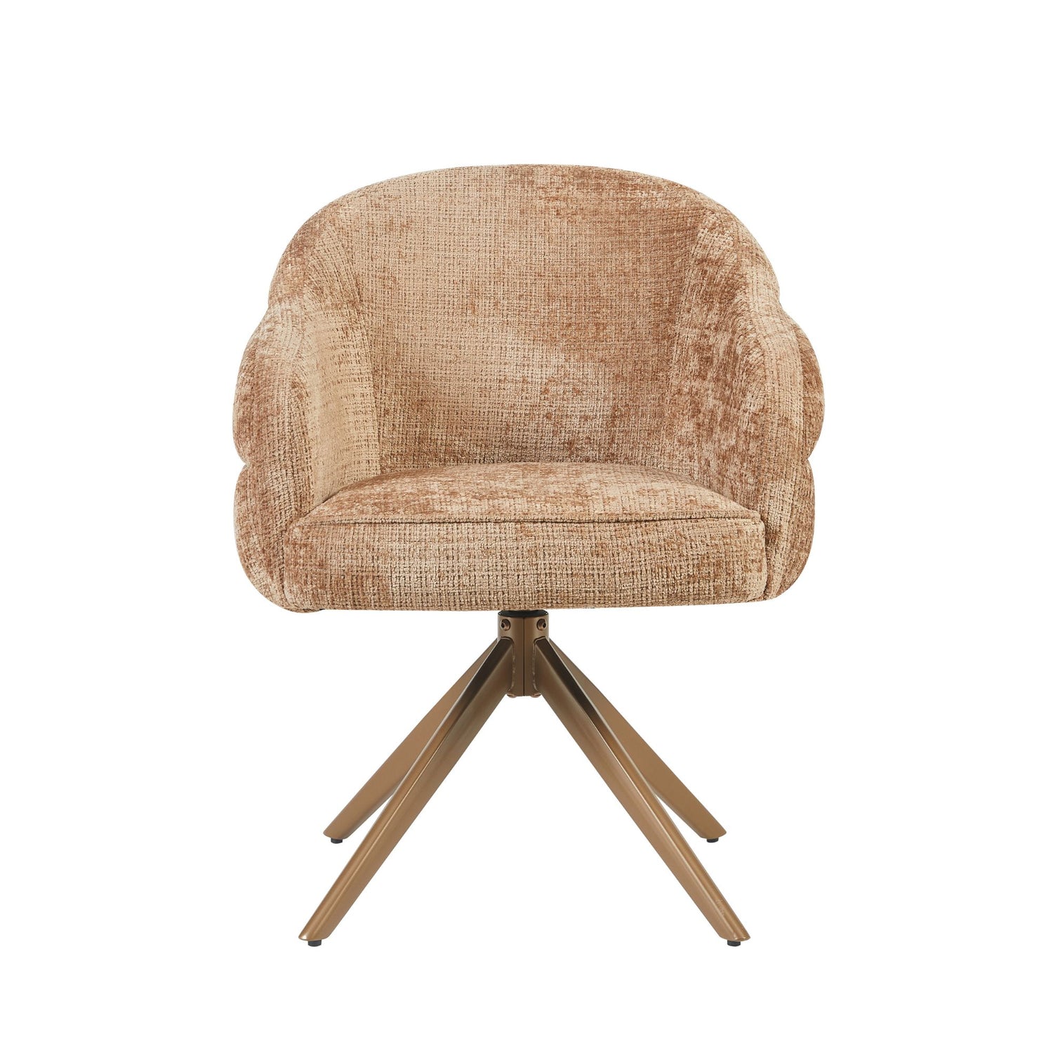 Eetkamerstoel Bella | Cinnamon | Poot Bronze | Met armleuning - Industrieelinhuis.nl