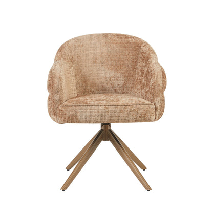 Eetkamerstoel Bella | Cinnamon | Poot Bronze | Met armleuning - Industrieelinhuis.nl