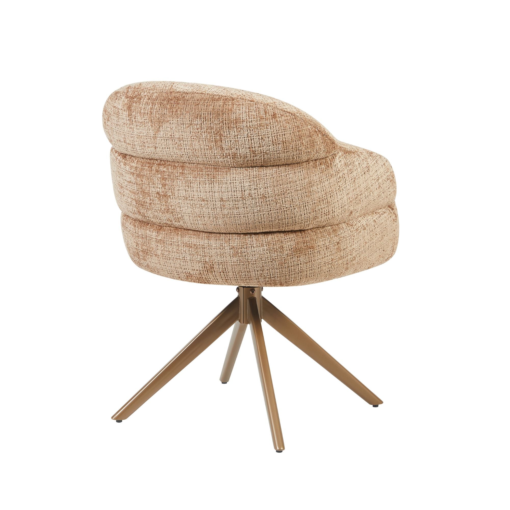 Eetkamerstoel Bella | Cinnamon | Poot Bronze | Met armleuning - Industrieelinhuis.nl