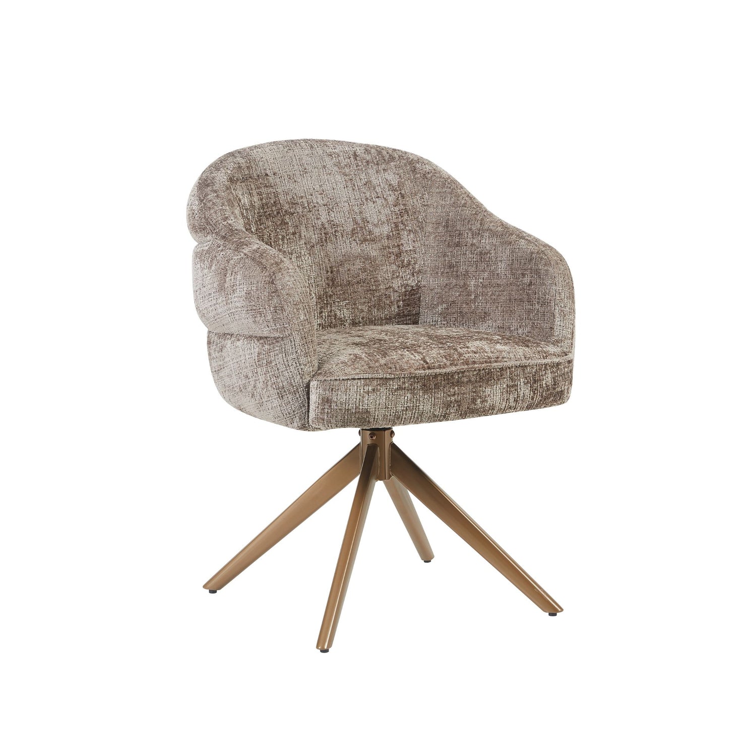 Eetkamerstoel Bella | Clay | Poot Bronze | Met armleuning - Industrieelinhuis.nl