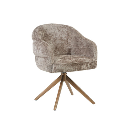 Eetkamerstoel Bella | Clay | Poot Bronze | Met armleuning - Industrieelinhuis.nl