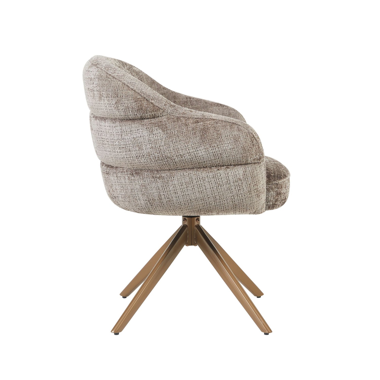 Eetkamerstoel Bella | Clay | Poot Bronze | Met armleuning - Industrieelinhuis.nl