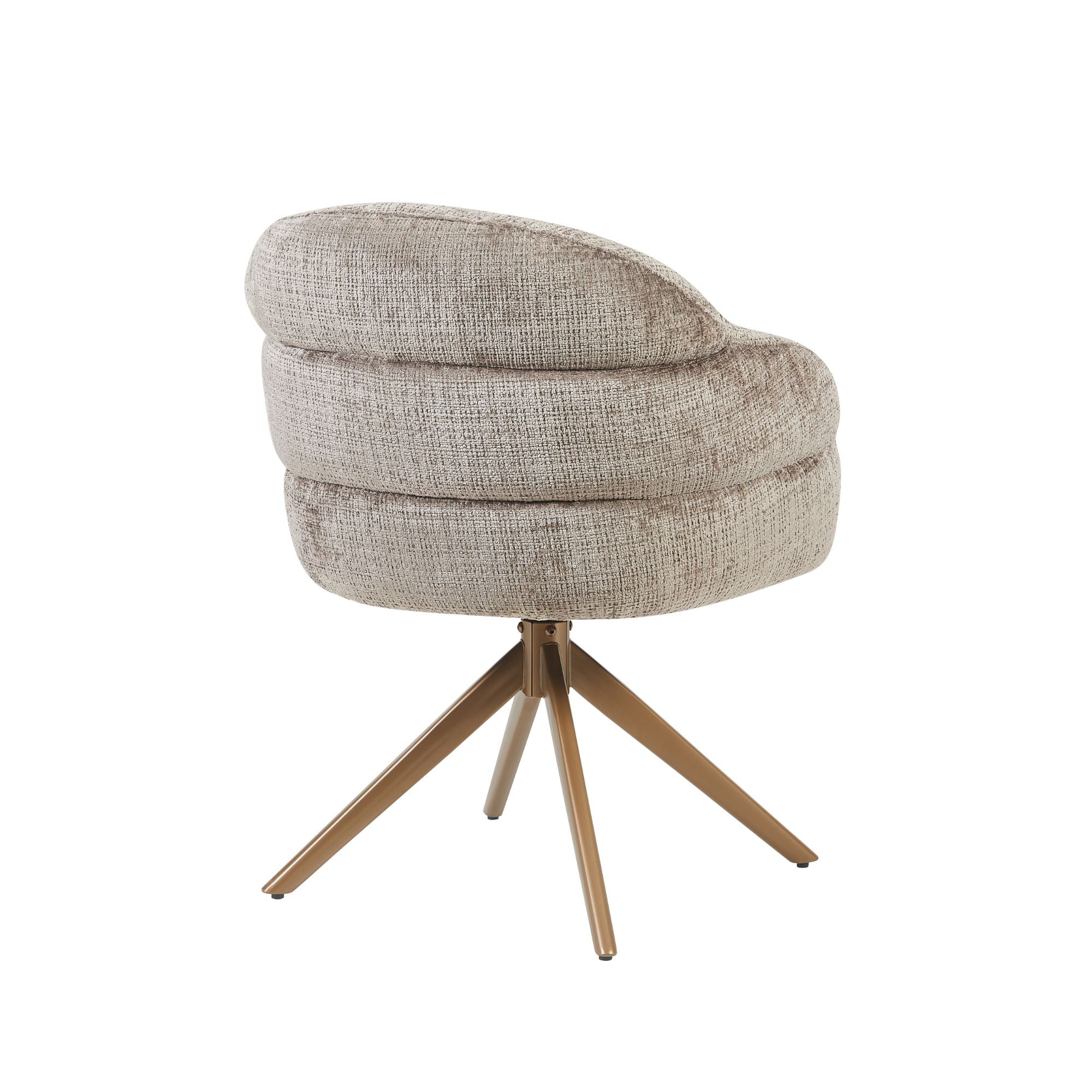 Eetkamerstoel Bella | Clay | Poot Bronze | Met armleuning - Industrieelinhuis.nl