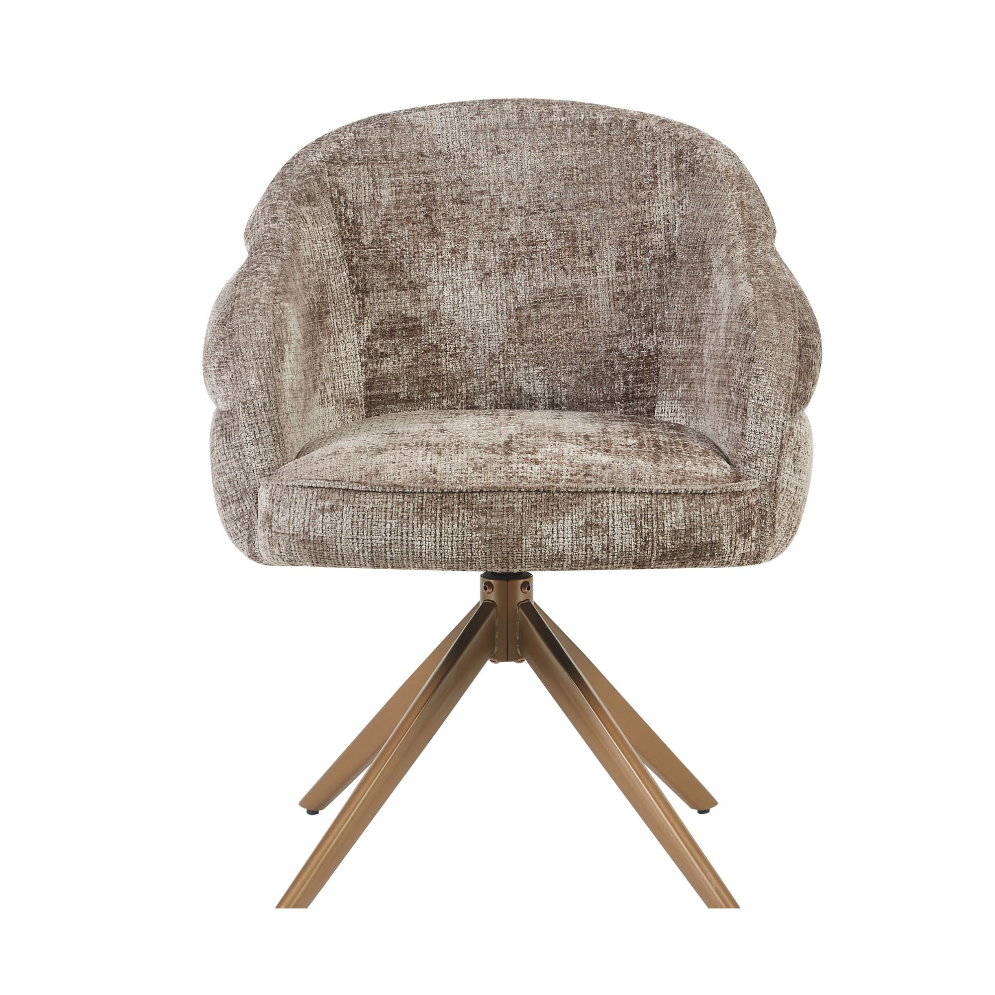 Eetkamerstoel Bella | Clay | Poot Bronze | Met armleuning - Industrieelinhuis.nl