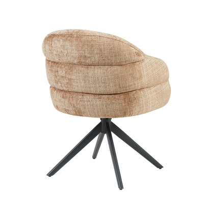 Eetkamerstoel Bella | Cinnamon | Poot Black | Met armleuning - Industrieelinhuis.nl