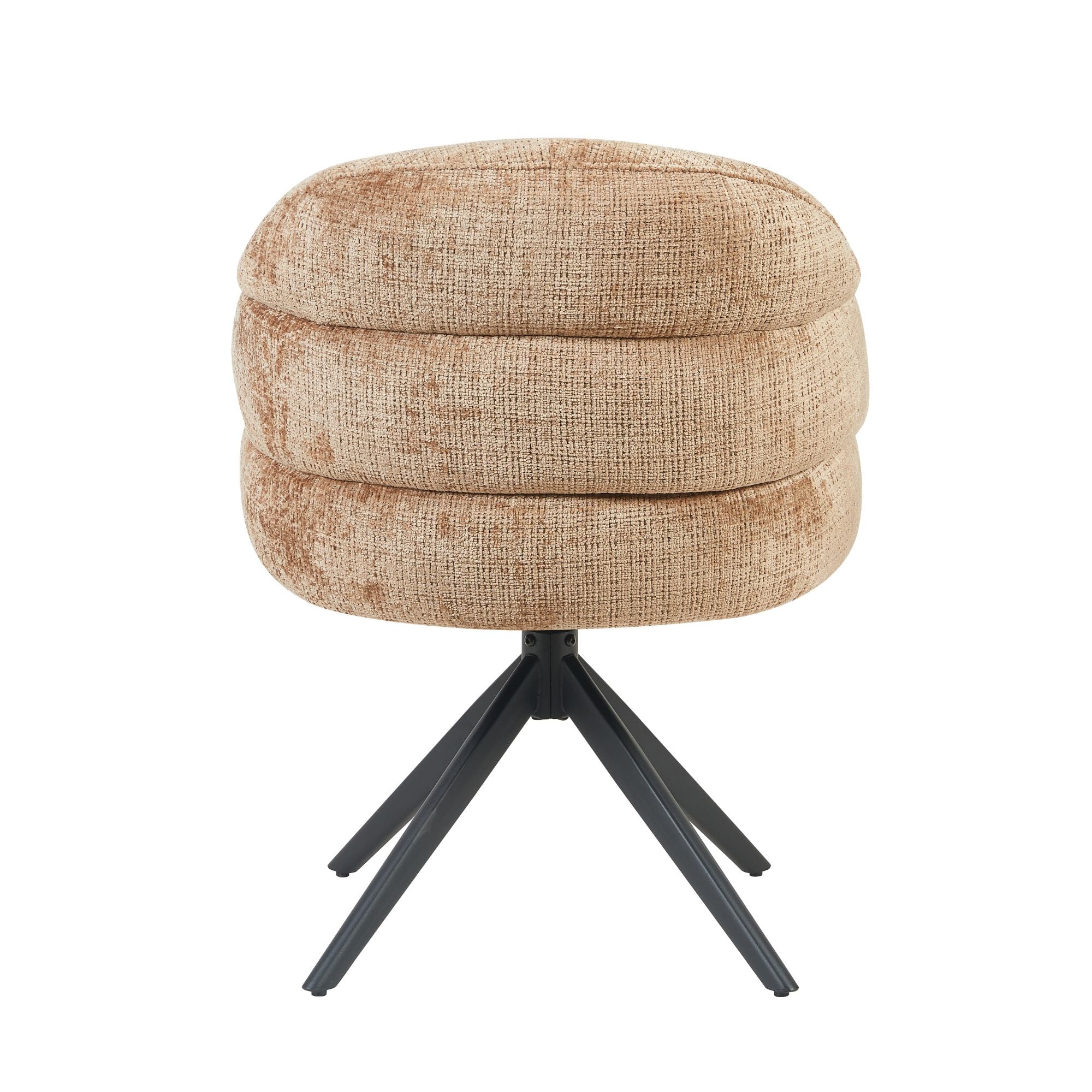 Eetkamerstoel Bella | Cinnamon | Poot Black | Met armleuning - Industrieelinhuis.nl