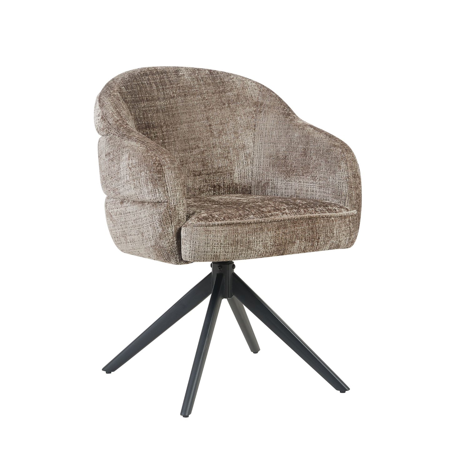 Eetkamerstoel Bella | Clay | Poot Black | Met armleuning - Industrieelinhuis.nl