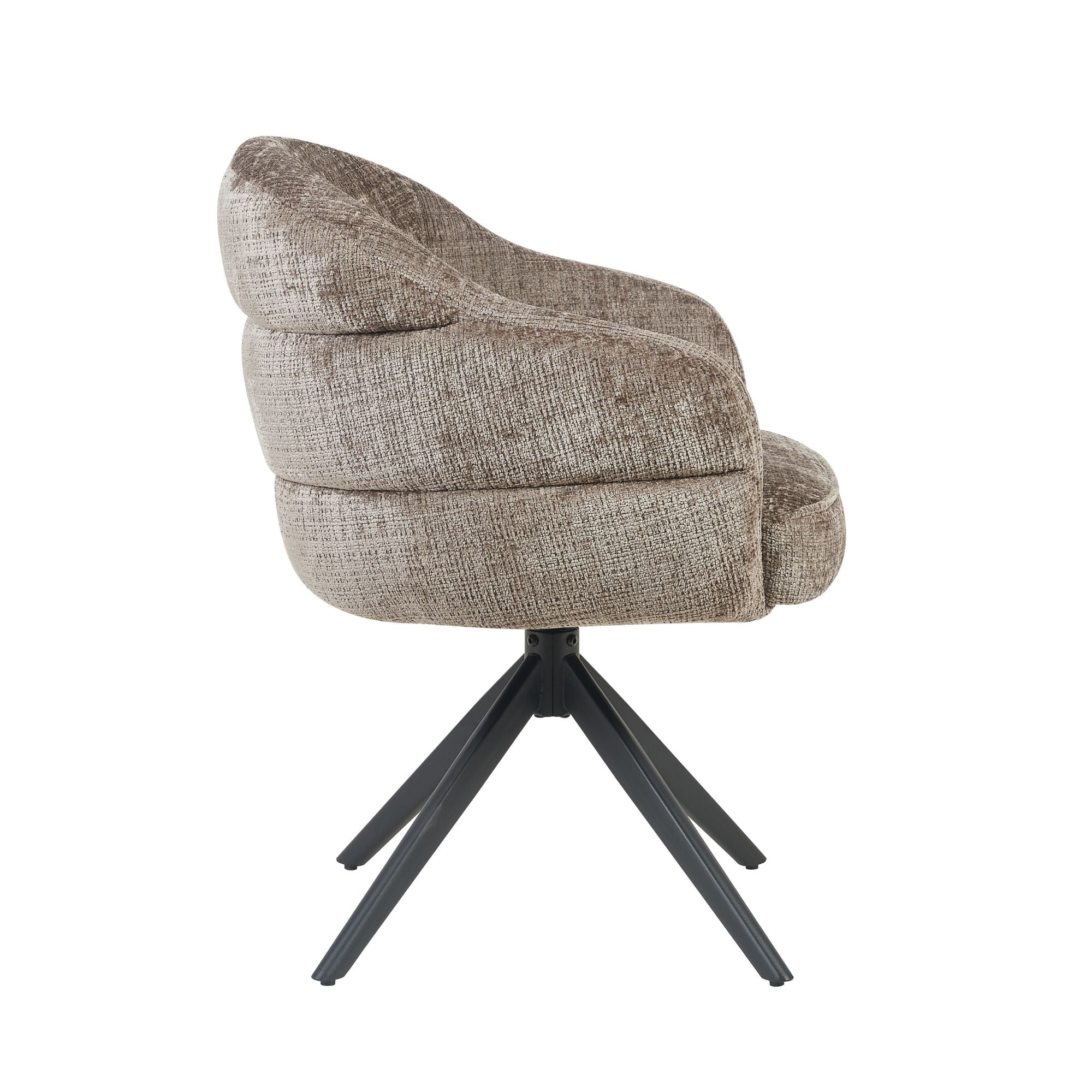 Eetkamerstoel Bella | Clay | Poot Black | Met armleuning - Industrieelinhuis.nl