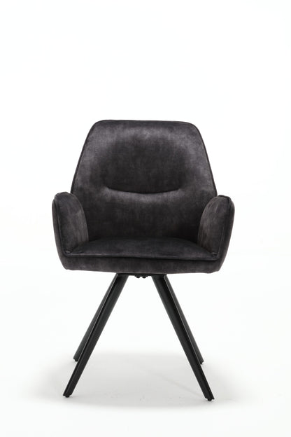 Eetkamerstoel Velvet Nola Antraciet (bestellen per 2) - Industrieelinhuis.nl