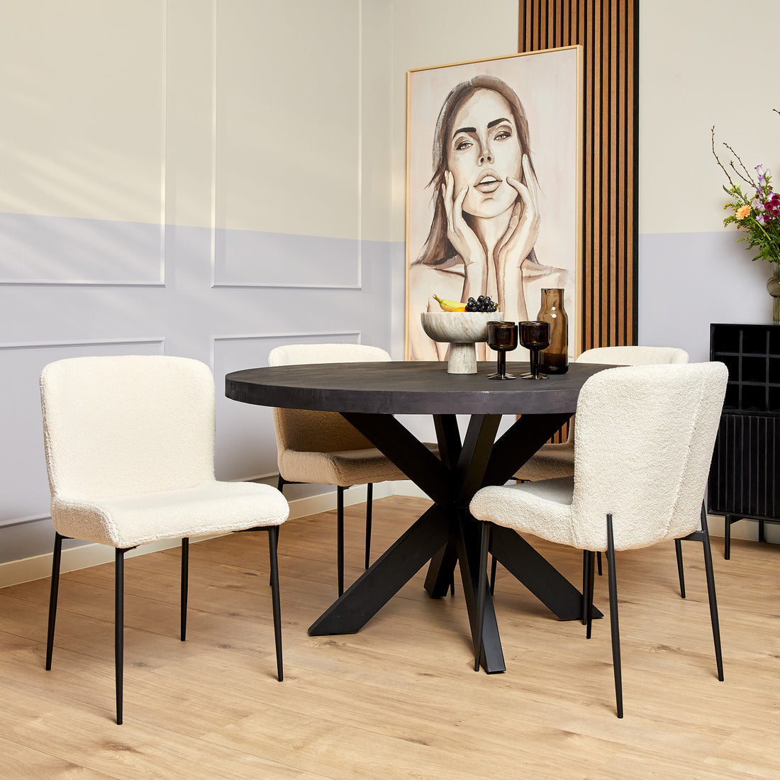 Eetkamerstoel Tess | Off White - Industrieelinhuis.nl