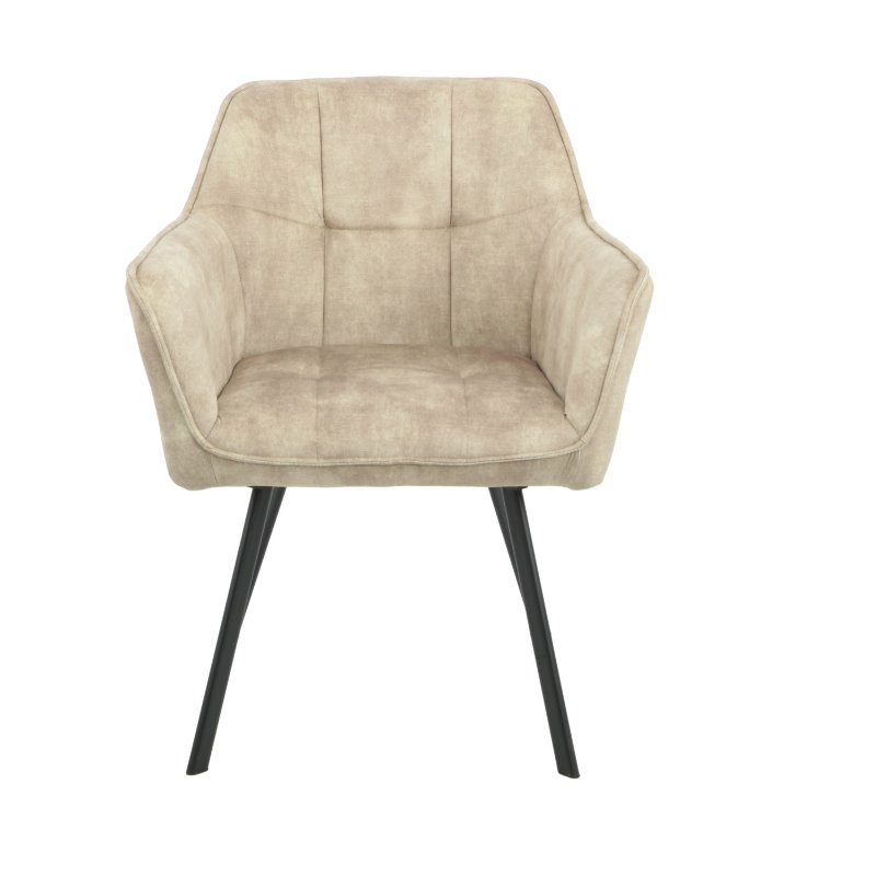 Eetkamerstoel Emma Velvet Taupe (bestellen per 2) - Industrieelinhuis.nl