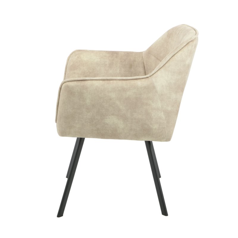 Eetkamerstoel Emma Velvet Taupe (bestellen per 2) - Industrieelinhuis.nl