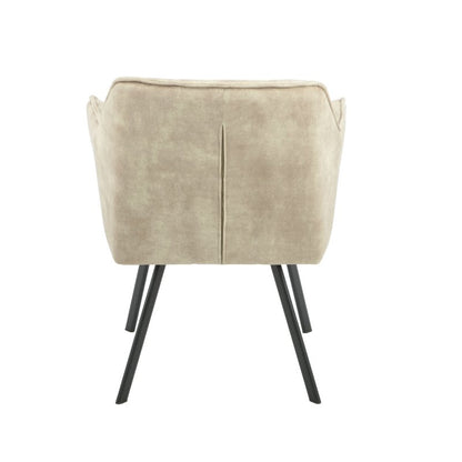 Eetkamerstoel Emma Velvet Taupe (bestellen per 2) - Industrieelinhuis.nl